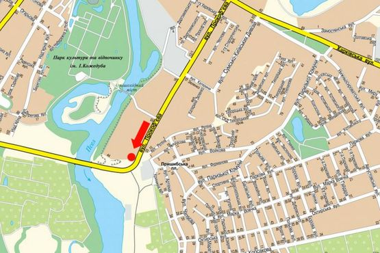 Схема рекламної площини за адресою Прокофьева ул., 46, в сторону 20-летия Победы ул.