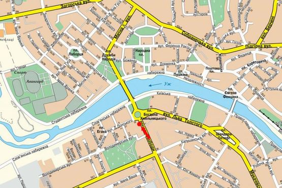 Схема рекламной плоскости по адресу Свободы пр., возле остановки