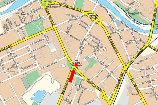 Схема рекламной плоскости по адресу Кирилла и Мефодия пл. / ул. Швабская