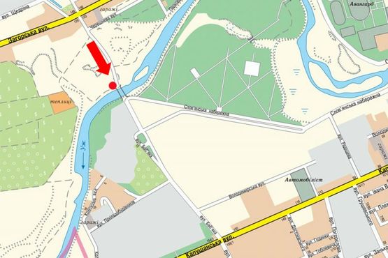 Схема рекламной плоскости по адресу Бабьяка ул., возле гипермаркета “Новая линия”