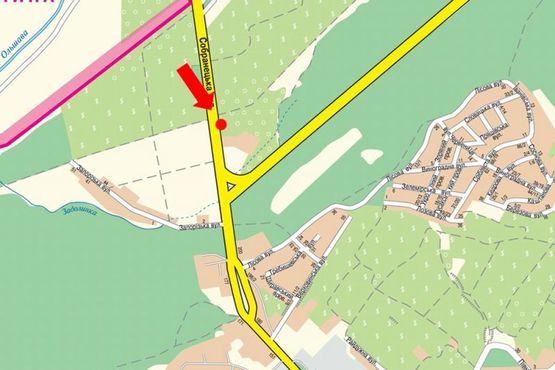 Схема рекламной плоскости по адресу Контрольно-пропускной пункт "Ужгород", вьезд в город со стороны Словакии