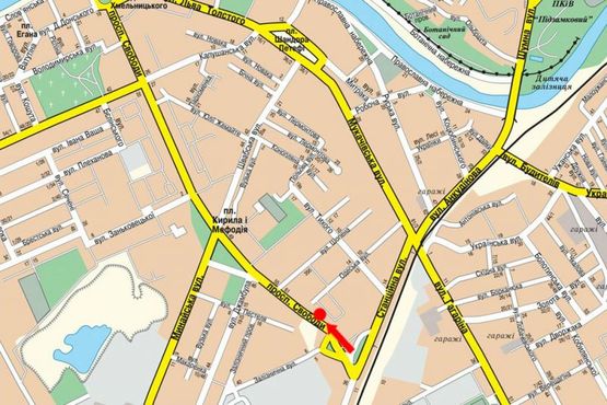 Схема рекламной плоскости по адресу Свободы пр., рядом автовокзал, возле магазина “Вопак”