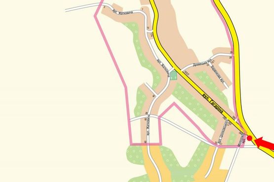 Схема рекламной плоскости по адресу Въезд в город Ужгород, со стороны Мукачево, разделитель, левый