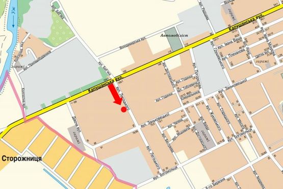 Схема рекламной плоскости по адресу Легоцкого ул., 22, в сторону ул. Заньковецкой, ТЦ "Токио"