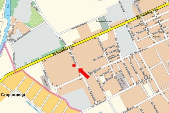 Схема рекламной плоскости по адресу Легоцкого ул., 22, в сторону ул. Капушанская