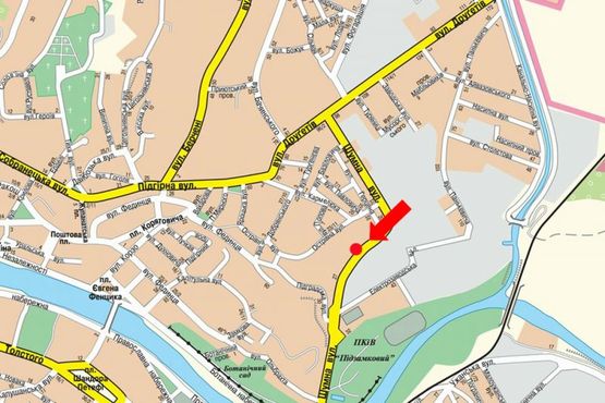 Схема рекламной плоскости по адресу Шумная ул., в сторону вокзала