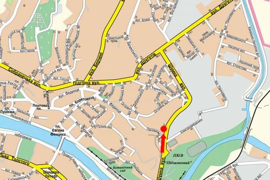 Схема рекламной плоскости по адресу Шумная ул., в сторону завода “Гелиос”