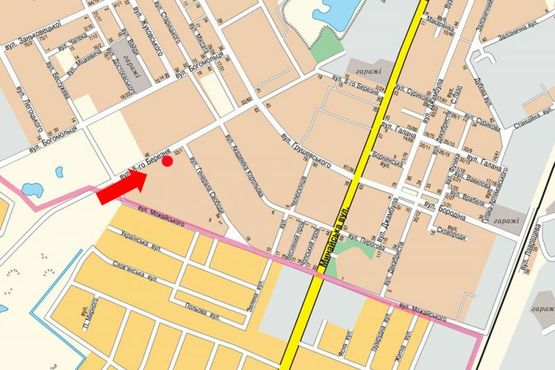 Схема рекламной плоскости по адресу 8 Марта ул. / ул. Ген. Свободы, возле Бизнес-центра