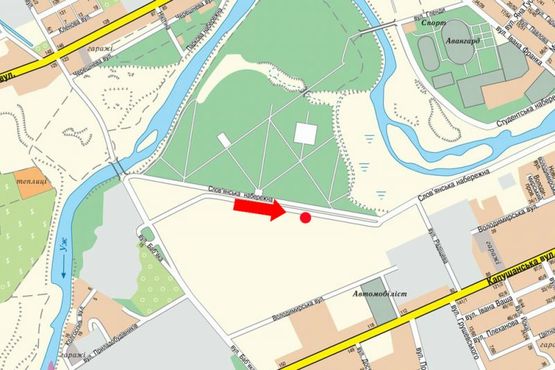 Схема рекламной плоскости по адресу Славянская наб., в центр