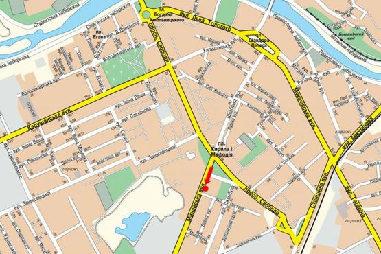 Схема рекламной плоскости по адресу Минайская ул. / ул. Пестеля, возле ювелирного магазина “Самоцветы”