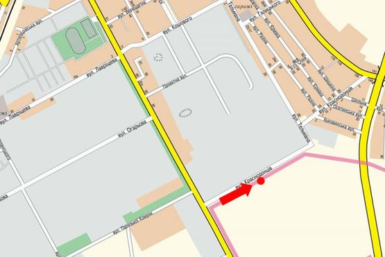 Схема рекламной плоскости по адресу Краснодонцев ул.,