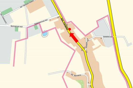 Схема рекламной плоскости по адресу Гагарина Ю. ул., 60, напротив