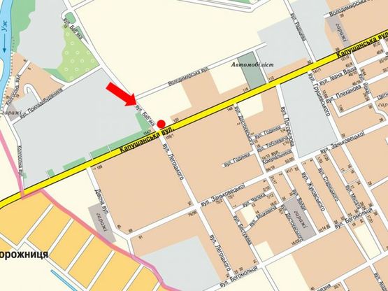 Схема рекламной плоскости по адресу Капушанская ул. - ул. Бабяка, в сторону Легоцкого ул.