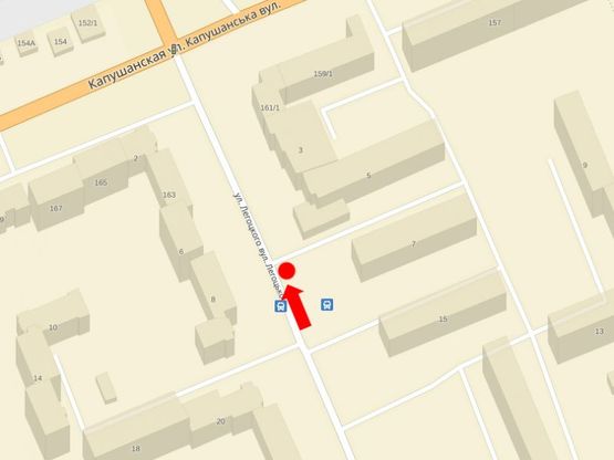 Схема рекламной плоскости по адресу Легоцкого ул., 7, в сторону ул. Капушанская