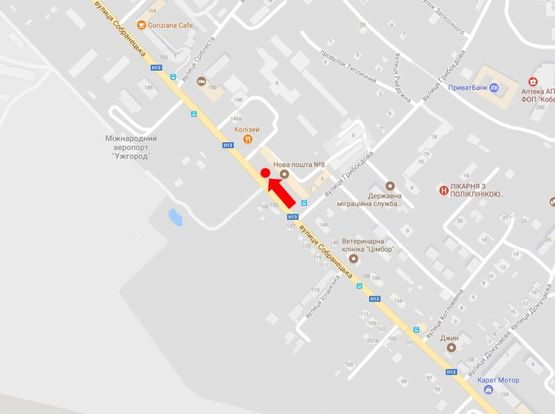 Схема рекламной плоскости по адресу Собранецкая ул., 146, возле "Новой почты", из центра