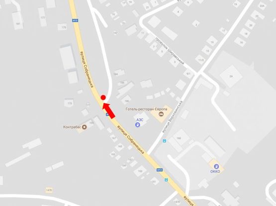 Схема рекламной плоскости по адресу Собранецкая ул., 180, из центра