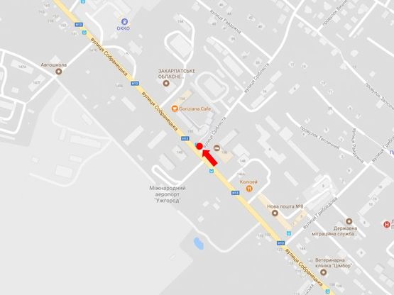 Схема рекламной плоскости по адресу Собранецкая ул., 152, из центра