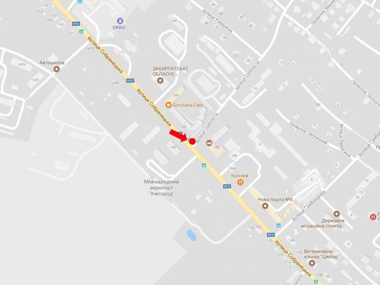 Схема рекламной плоскости по адресу Собранецкая ул., 152, в центр