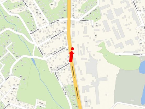 Схема рекламной плоскости по адресу Нечая ул., 108, в центр