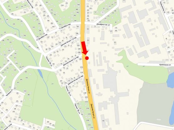 Схема рекламной плоскости по адресу Нечая ул., 108, из центра