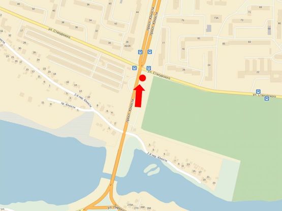 Схема рекламной плоскости по адресу Юности пр. / Первозванного ул. (бывш. Стахурского ул.), в центр