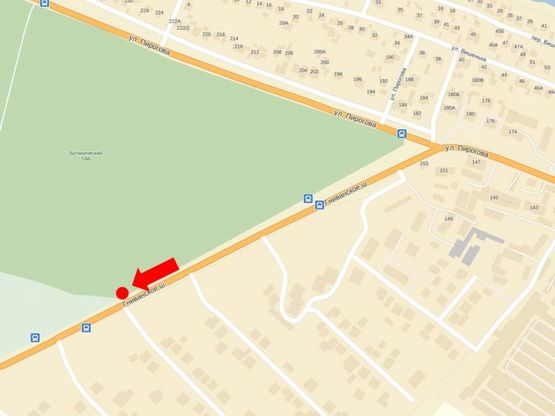 Схема рекламной плоскости по адресу Гниванское шоссе, котеджный городок "Царское село", из центра