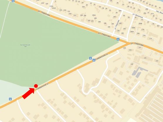 Схема рекламной плоскости по адресу Гниванское шоссе, котеджный городок "Царское село", в центр