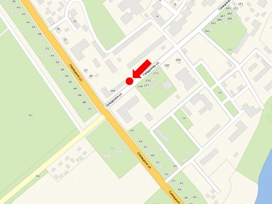 Схема рекламной плоскости по адресу Князей Кориатовичей ул. (бывш. Свердлова ул.), 184, из центра