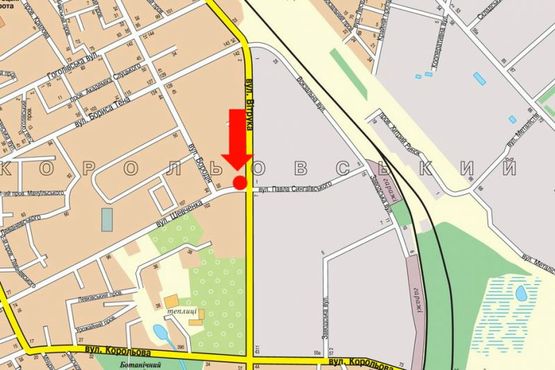 Схема рекламної площини за адресою Витрука ул. / ул. Шевченко, возле супермаркетов "Олди", "АТБ", на светофоре