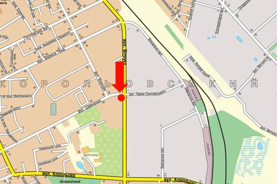 Схема рекламной плоскости по адресу Витрука ул. / ул. Т. Шевченко, на светофоре