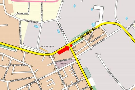 Схема рекламной плоскости по адресу Независимости пр. (бывш. ул. Ватутина), 126 / ул. Восточная, возле супермаркета "Метро"