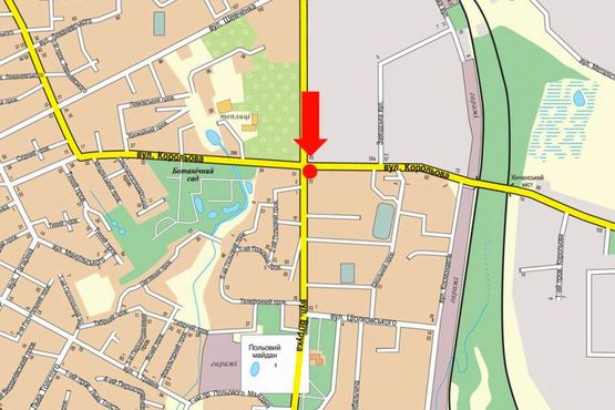 Схема рекламной плоскости по адресу Витрука ул., 13 / ул. Королева, ТЦ "Молодежный", супермаркет "Квартал"