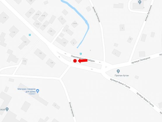 Схема рекламной плоскости по адресу Бердичевская ул. / ул. Селецкая, Смоленская пл., разделитель, в центр