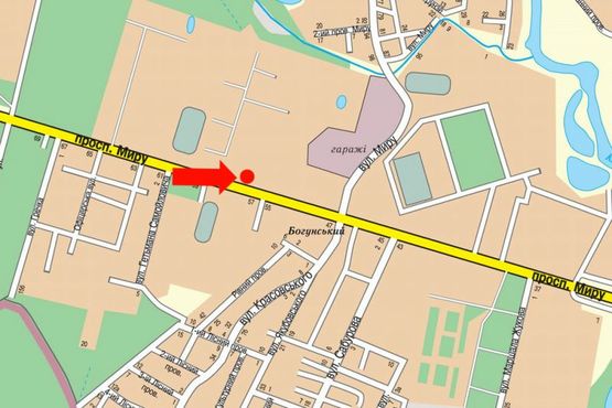 Схема рекламной плоскости по адресу Мира пр., 34