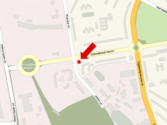 Схема рекламной плоскости по адресу Юбилейный пр. / Казака Бабуры ул. (бывш. Жукова ул.), в направлении Новостроек ул.