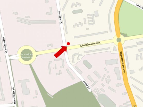 Схема рекламной плоскости по адресу Юбилейный пр., 30, в сторону Заднепровская ул.