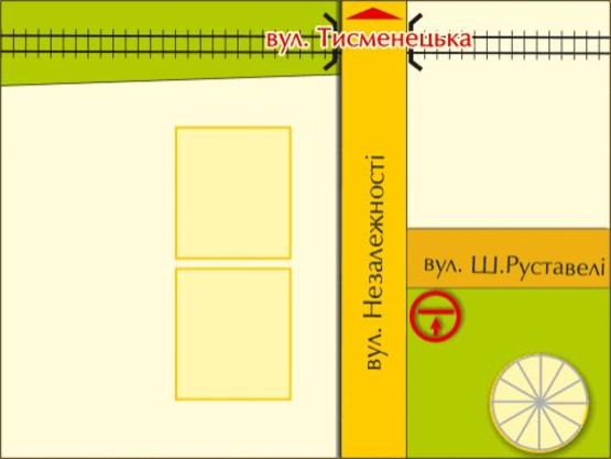 Схема рекламної площини за адресою вул. Незалежності – Руставелі