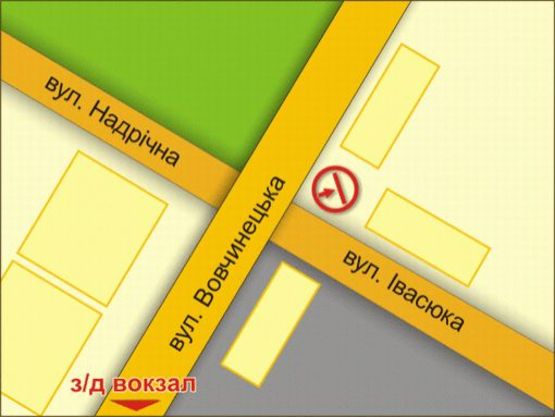 Схема рекламной плоскости по адресу вул. Івасюка – Вовчинецька, справа
