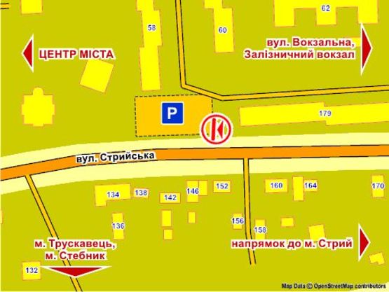 Схема рекламної площини за адресою вул. Стрийська (навпроти буд. 179)