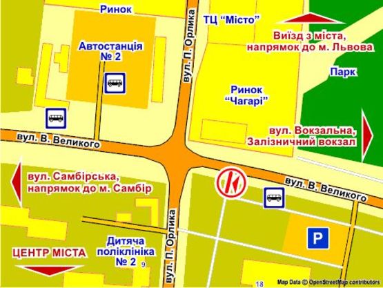 Схема рекламной плоскости по адресу вул. В. Великого (біля буд. 24)