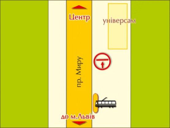 Схема рекламной плоскости по адресу пр. Миру, 37