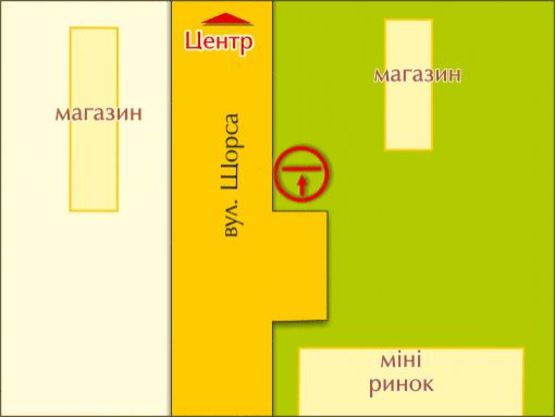 Схема рекламної площини за адресою вул. Щорса, 125