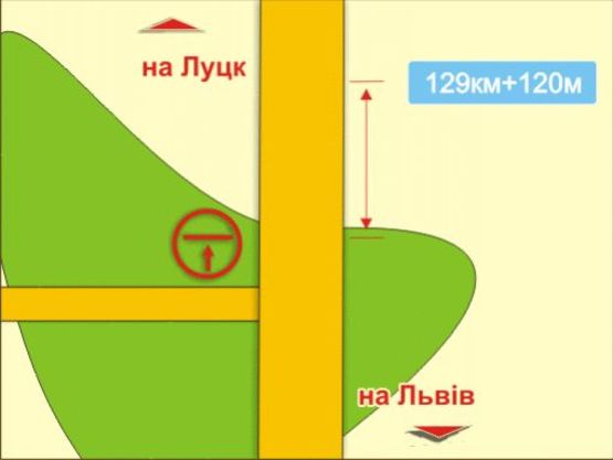 Схема рекламной плоскости по адресу с. Баїв (напрямок на Львів), 4x8 м