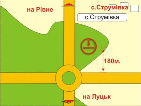 Схема рекламної площини за адресою с. Підгайці (напрямок на Рівне), 4x8 м