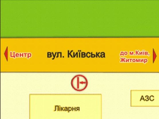 Схема рекламной плоскости по адресу вул. Київська, 60 (біля лікарні)