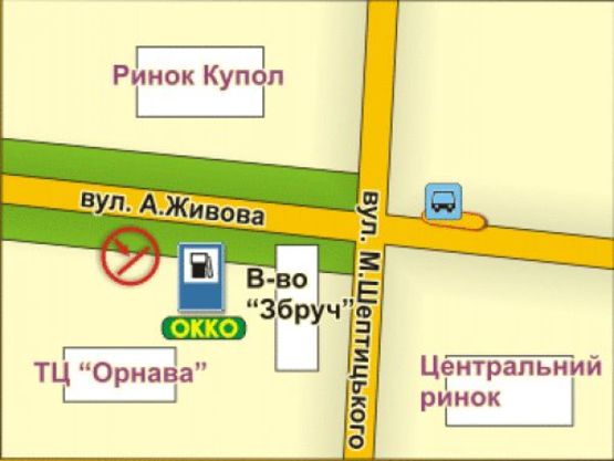 Схема рекламної площини за адресою вул. Живова (біля АЗС), 3x4 м