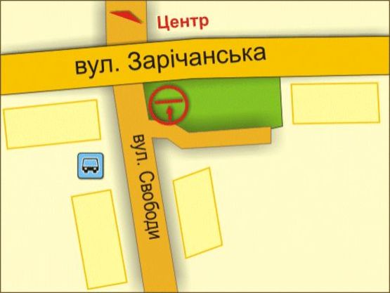 Схема рекламной плоскости по адресу вул. Свободи, 16 "а"