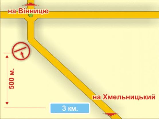 Схема рекламної площини за адресою с. Давидківці (напрямок на Вінницю), 4x8 м