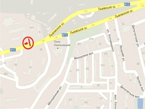 Схема рекламной плоскости по адресу вул. Львівське шосе (біля буд. 12)