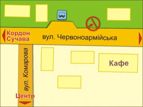 Схема рекламной плоскости по адресу вул. Героїв Майдану, 242